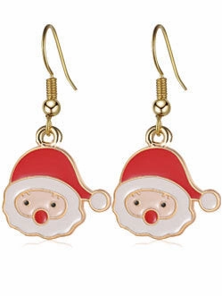 Wholesale Christmas Santa Claus Snowflake Christmas Tree Elk Earrings