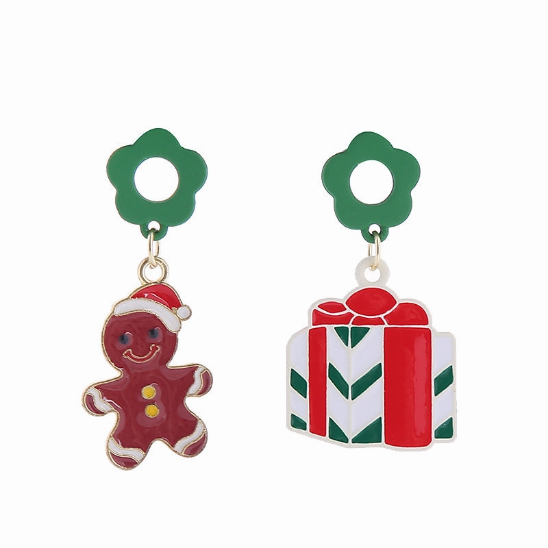 Wholesale Christmas Santa Claus Snowman Zinc Alloy Earrings