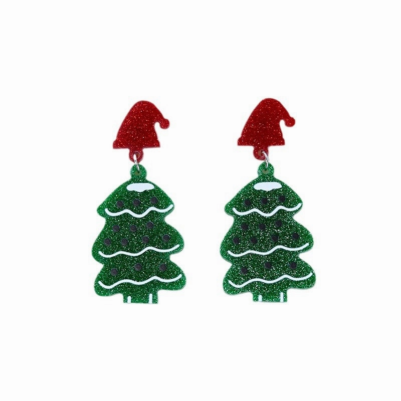 Wholesale Christmas Santa Claus Sweater Bells Acrylic Earrings