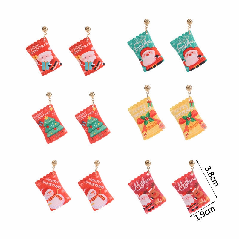Wholesale Christmas Series Candy Earrings