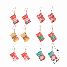 Wholesale Christmas Series Candy Earrings
