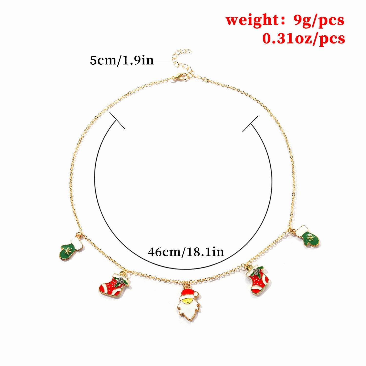 Wholesale Christmas Series Snowman Sock Pendant Necklace