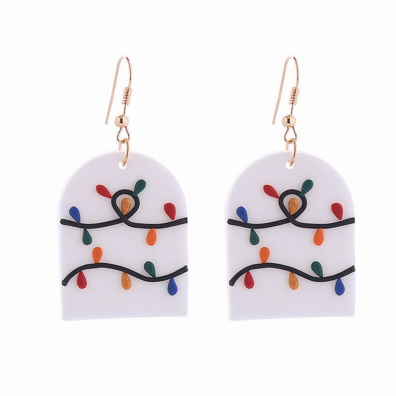 Wholesale Christmas Series Soft Clay Christmas Tree Earrings