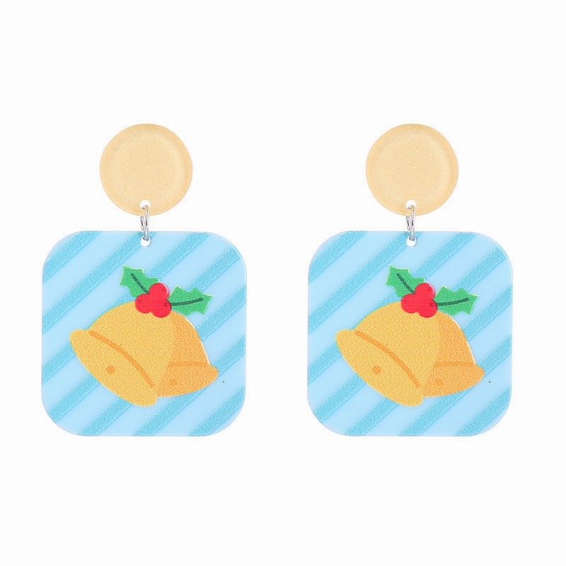 Wholesale Christmas Snowflake House Christmas Tree Gingerbread Man Acrylic Earrings