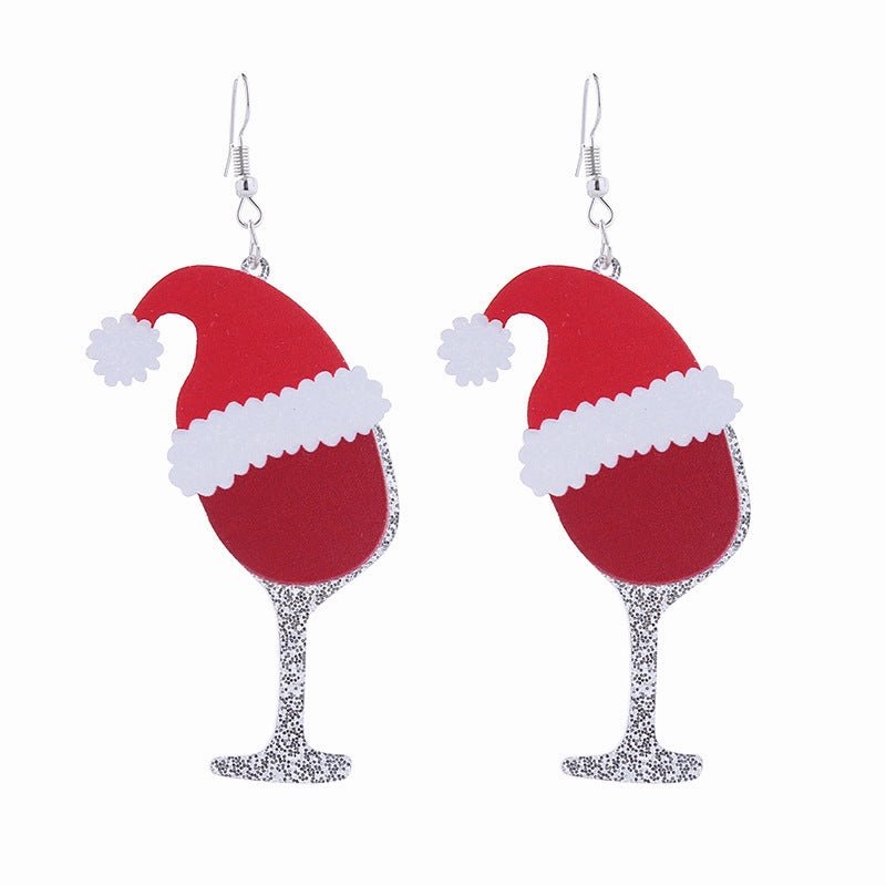 Wholesale Christmas Snowman Boots Christmas Tree Acrylic Earrings