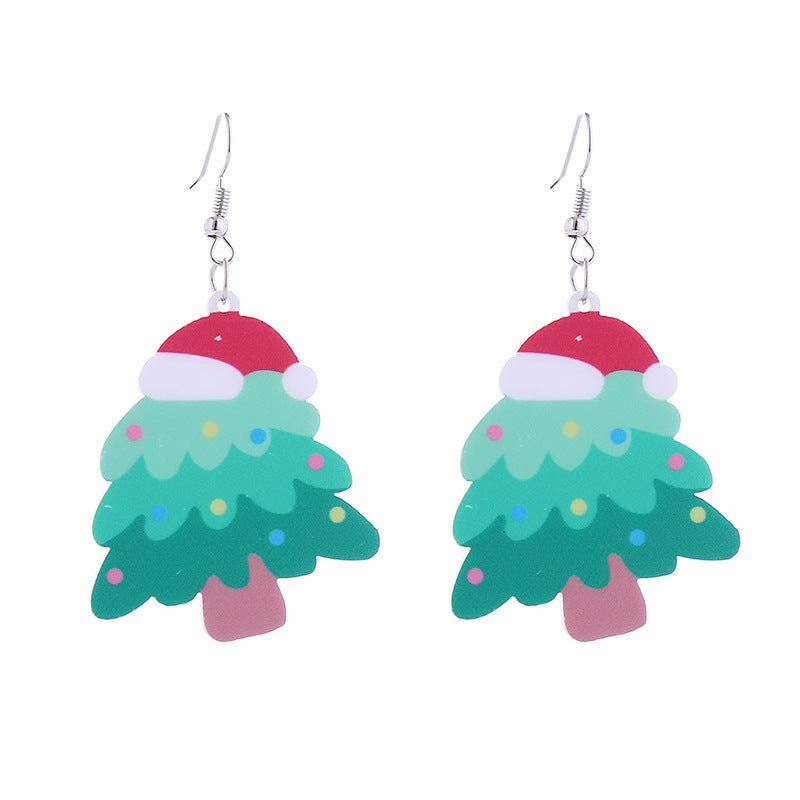 Wholesale Christmas Snowman Boots Christmas Tree Acrylic Earrings
