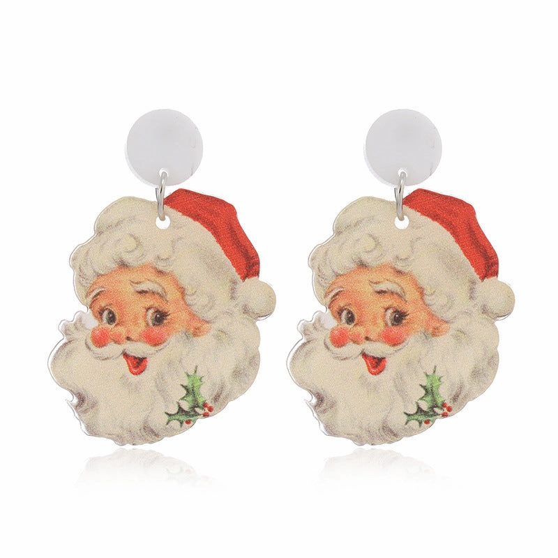 Wholesale Christmas Snowman Elk Acrylic Earrings