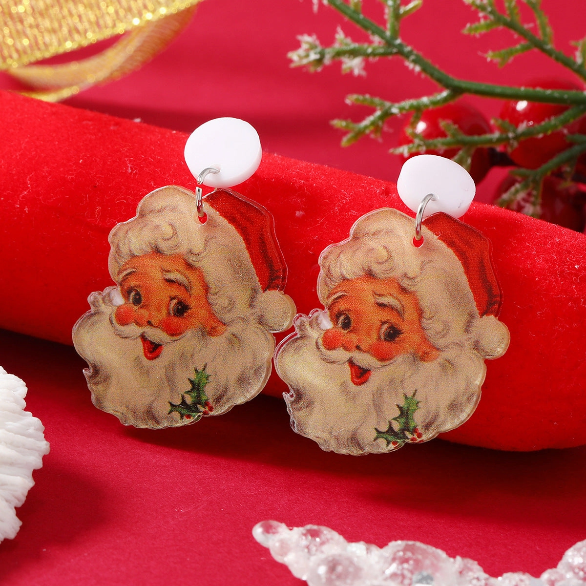 Wholesale Christmas Snowman Elk Acrylic Earrings