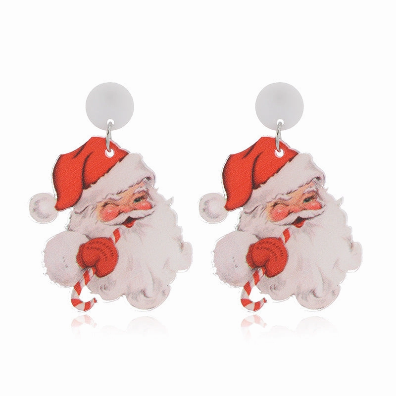 Wholesale Christmas Snowman Elk Acrylic Earrings