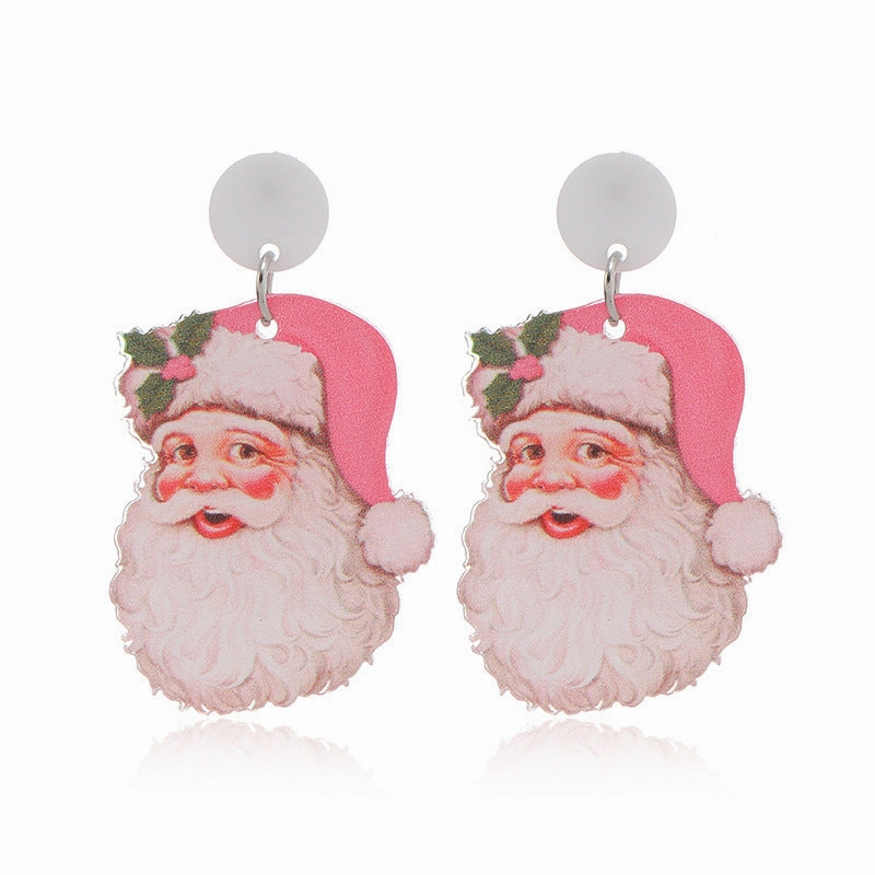 Wholesale Christmas Snowman Elk Acrylic Earrings