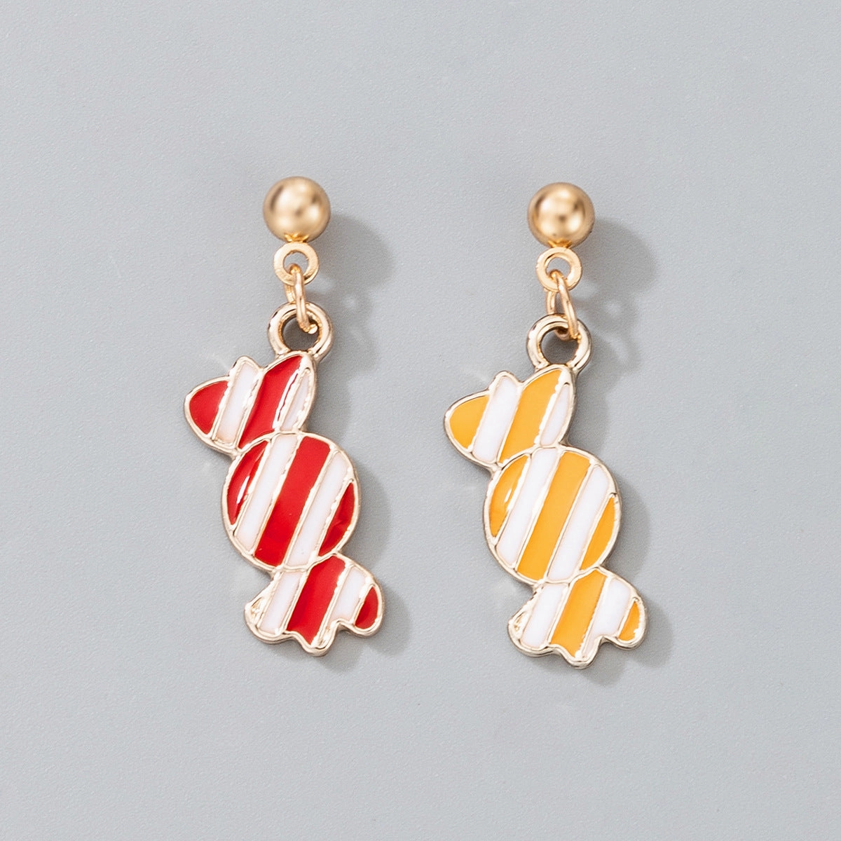 Wholesale Christmas Snowman Elk Candy Santa Claus Alloy Earrings