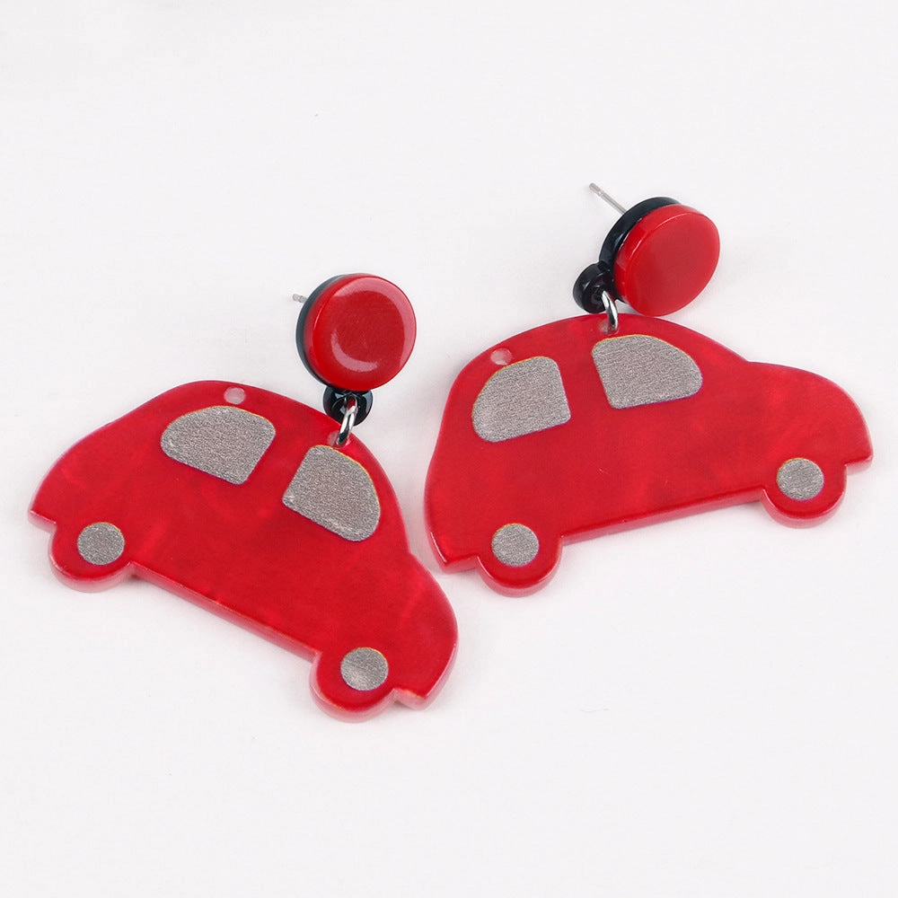 Wholesale Christmas Snowman House Cup Acrylic Earrings