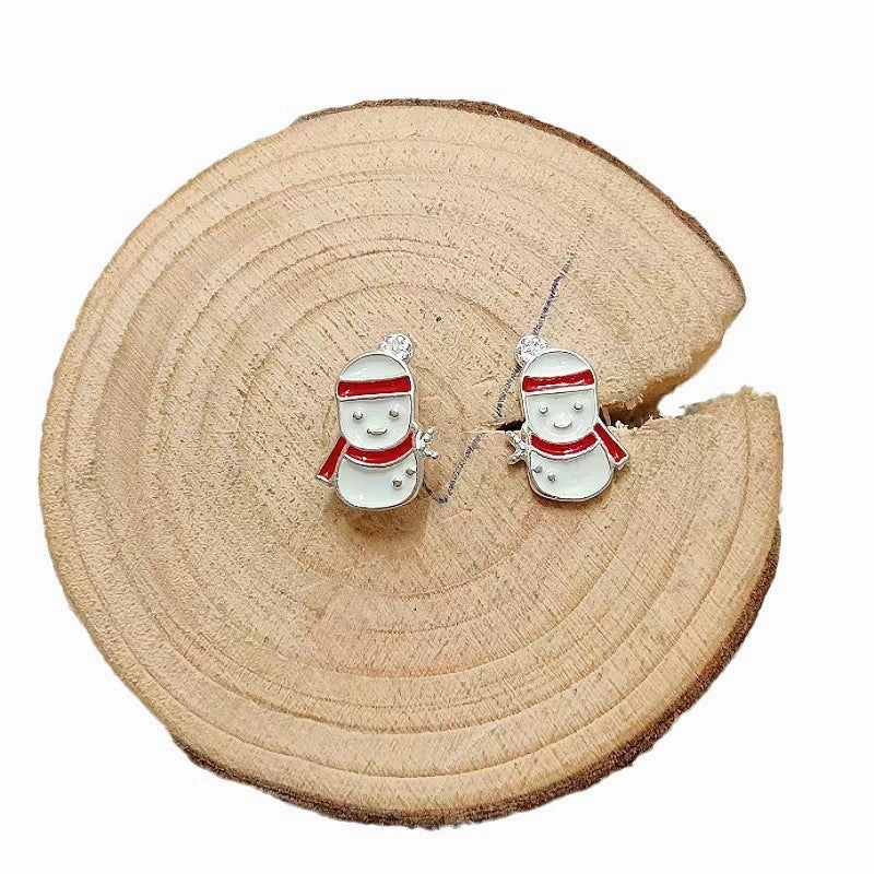 Wholesale Christmas Snowman Reindeer Mini Stud Earrings