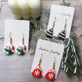 Wholesale Christmas Tree Bell Zinc Alloy Earrings
