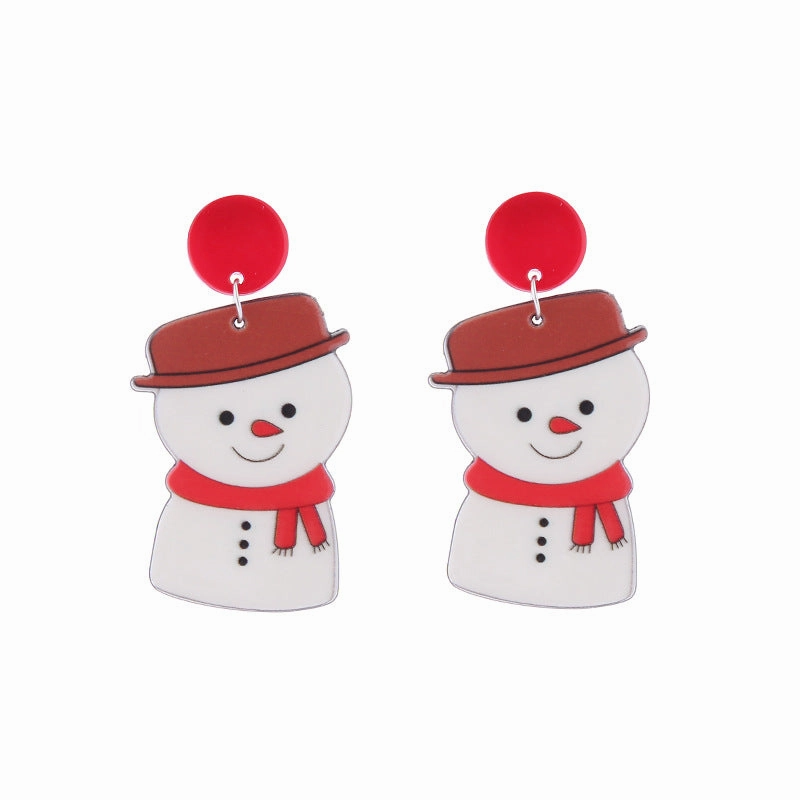 Wholesale Christmas Tree Cartoon Elk Acrylic Earrings