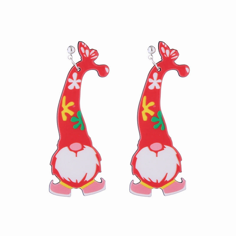 Wholesale Christmas Tree Cartoon Elk Acrylic Earrings