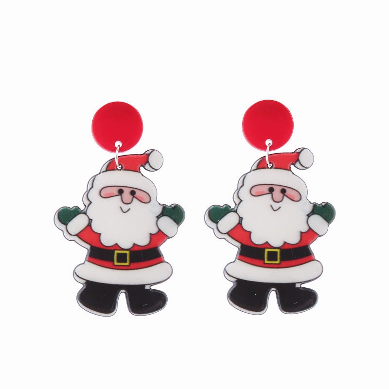 Wholesale Christmas Tree Cartoon Elk Acrylic Earrings