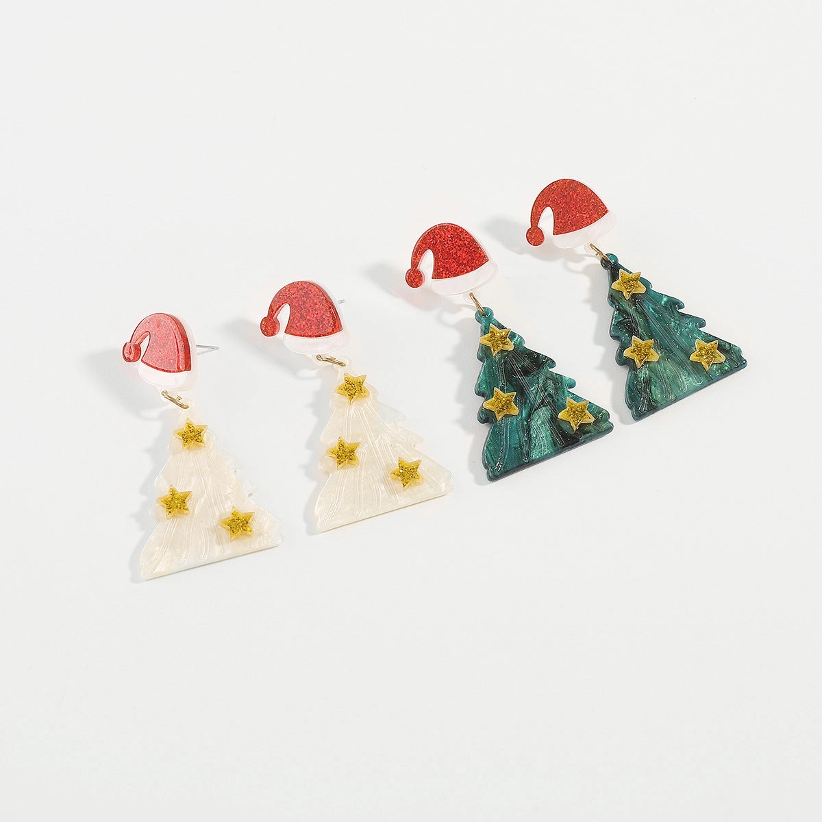 Wholesale Christmas Tree Creative Niche Fashion Acrylic Earrings