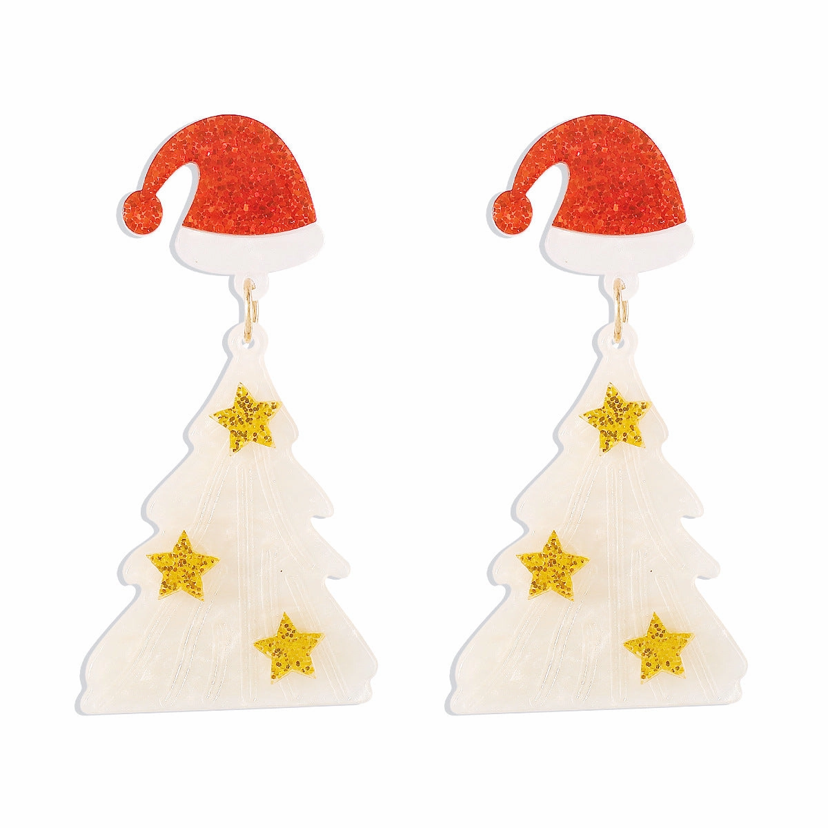 Wholesale Christmas Tree Creative Niche Fashion Acrylic Earrings