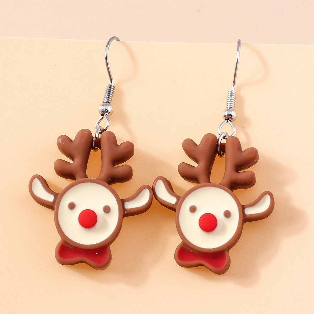 Wholesale Christmas Tree Diy Felt Plastic Earrings