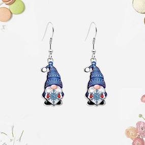 Wholesale Christmas Tree Gnome Acrylic Earrings