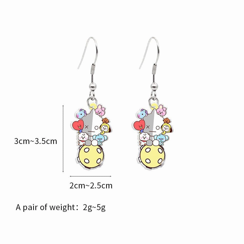 Wholesale Christmas Tree Gnome Acrylic Earrings