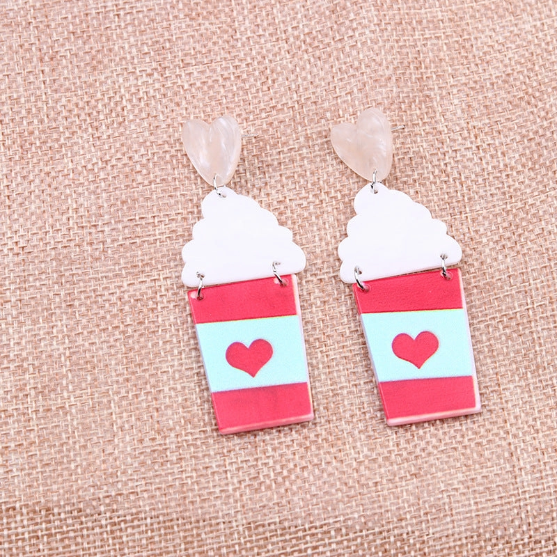 Wholesale Christmas Tree Hats Boots Acrylic Earrings