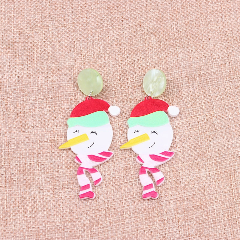 Wholesale Christmas Tree Hats Boots Acrylic Earrings