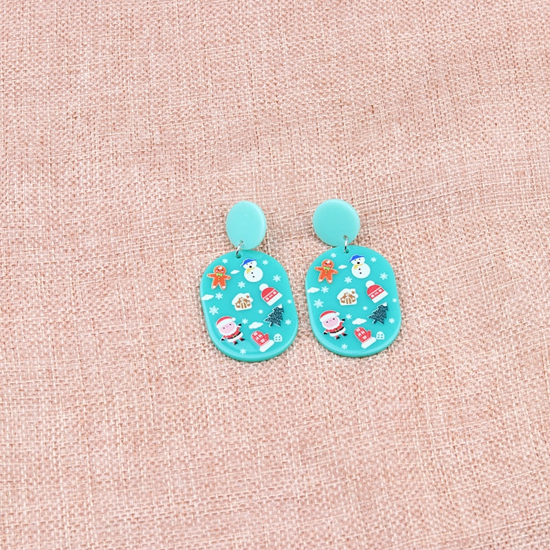 Wholesale Christmas Tree Hats Boots Acrylic Earrings