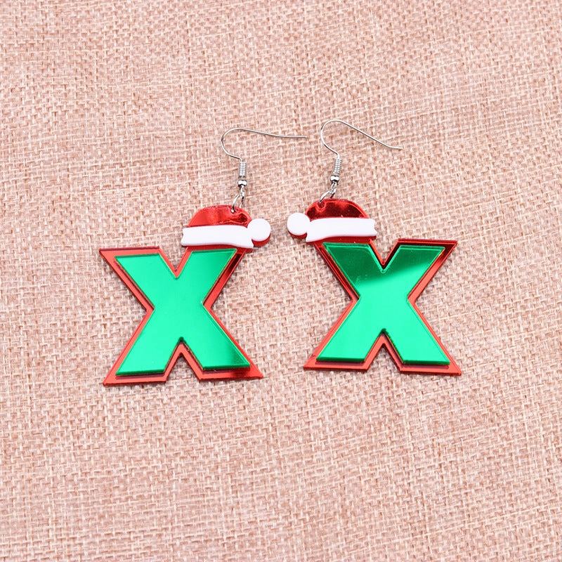 Wholesale Christmas Tree Hats Boots Acrylic Earrings