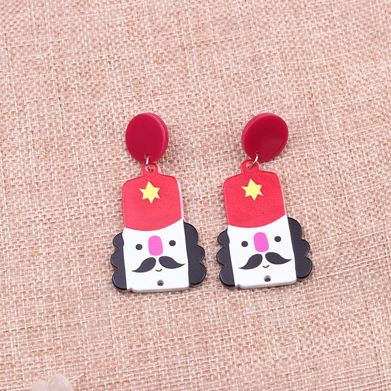 Wholesale Christmas Tree Hats Boots Acrylic Earrings