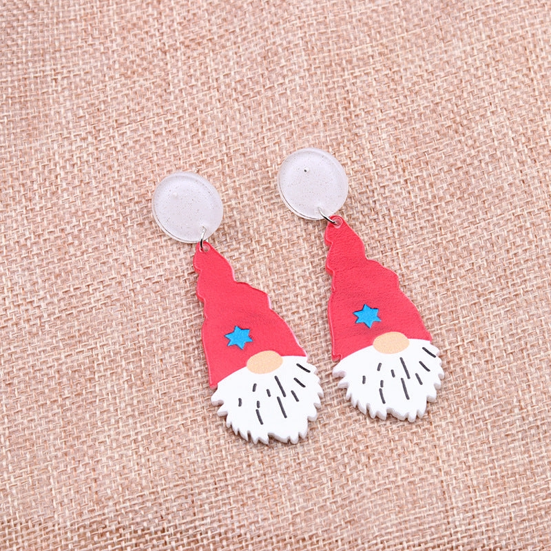 Wholesale Christmas Tree Hats Boots Acrylic Earrings