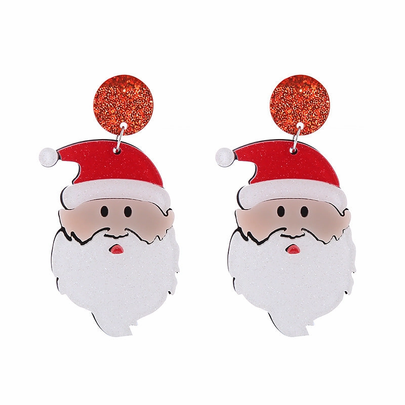 Wholesale Christmas Tree Santa Hat Clothes Acrylic Earrings