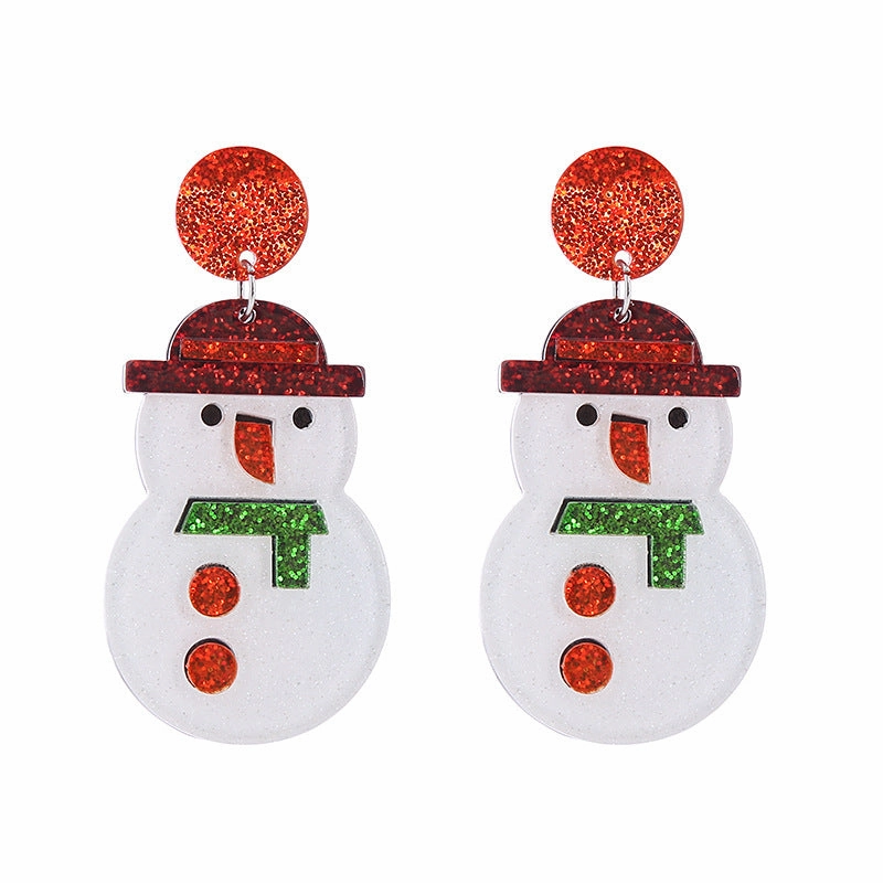 Wholesale Christmas Tree Santa Hat Clothes Acrylic Earrings