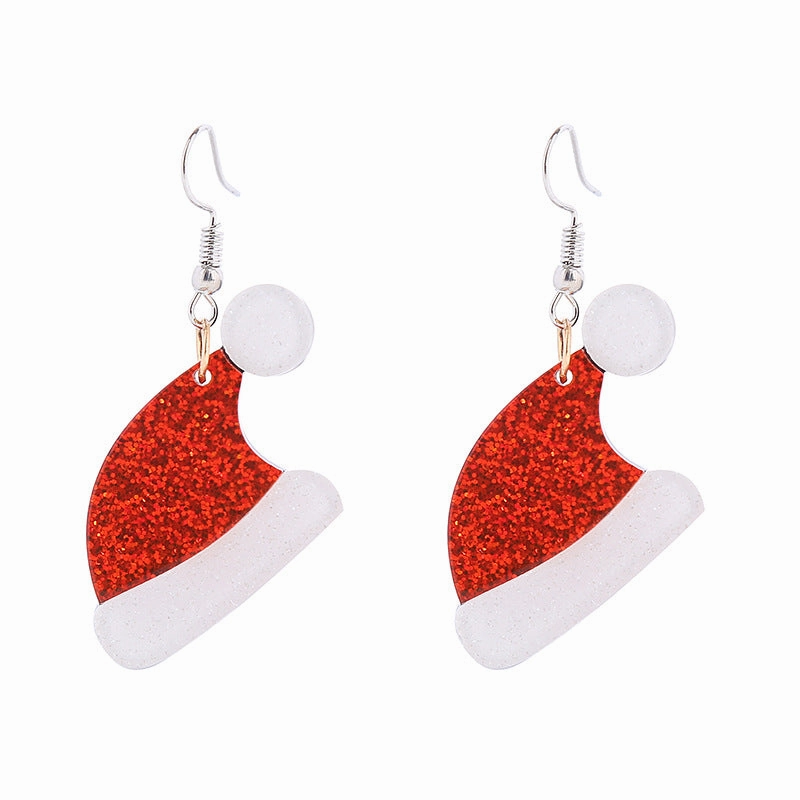 Wholesale Christmas Tree Santa Hat Clothes Acrylic Earrings