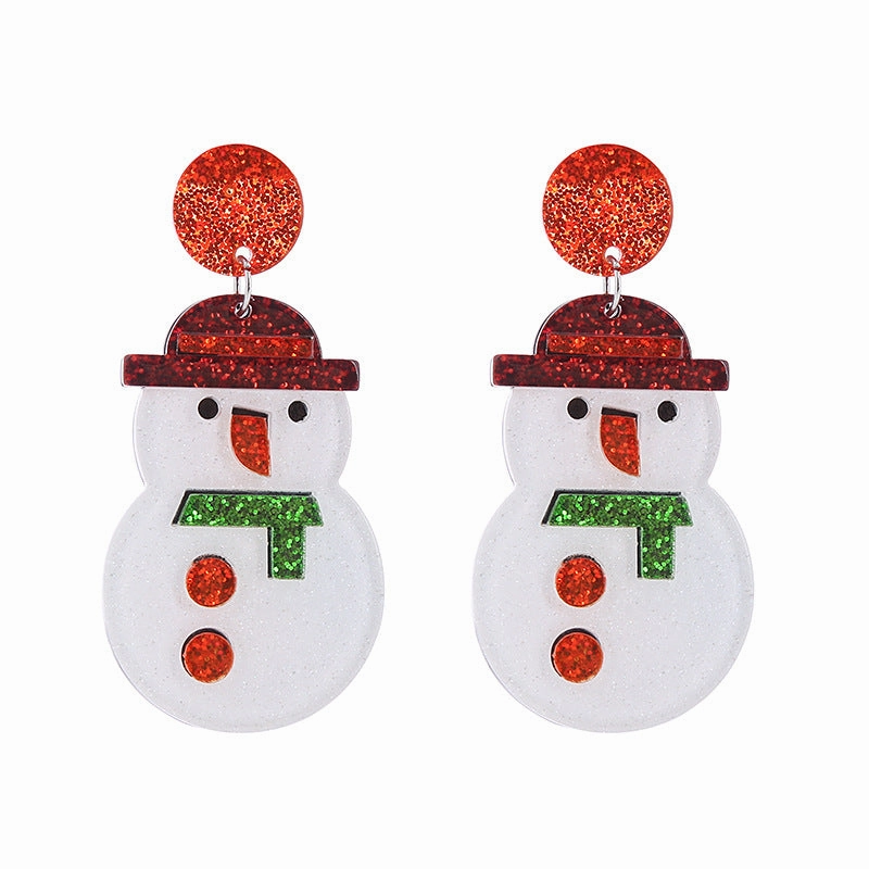 Wholesale Christmas Tree Santa Hat Clothes Acrylic Earrings