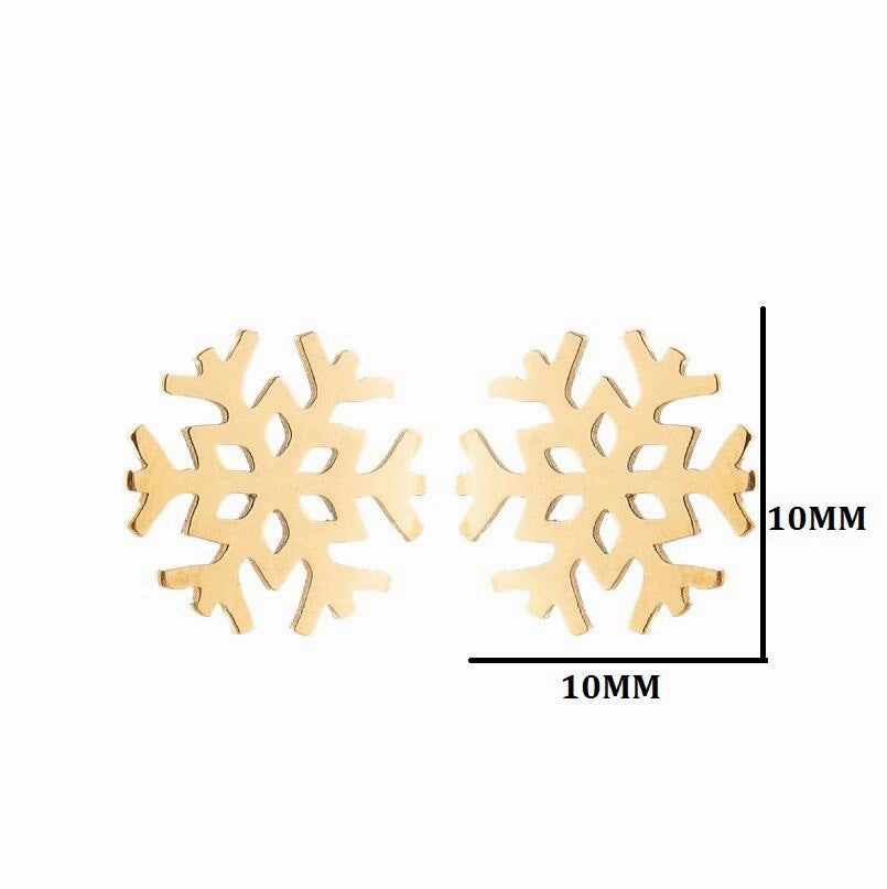 Wholesale Christmas Tree Snowflake Elk Earrings Set  Titanium Steel Earrings