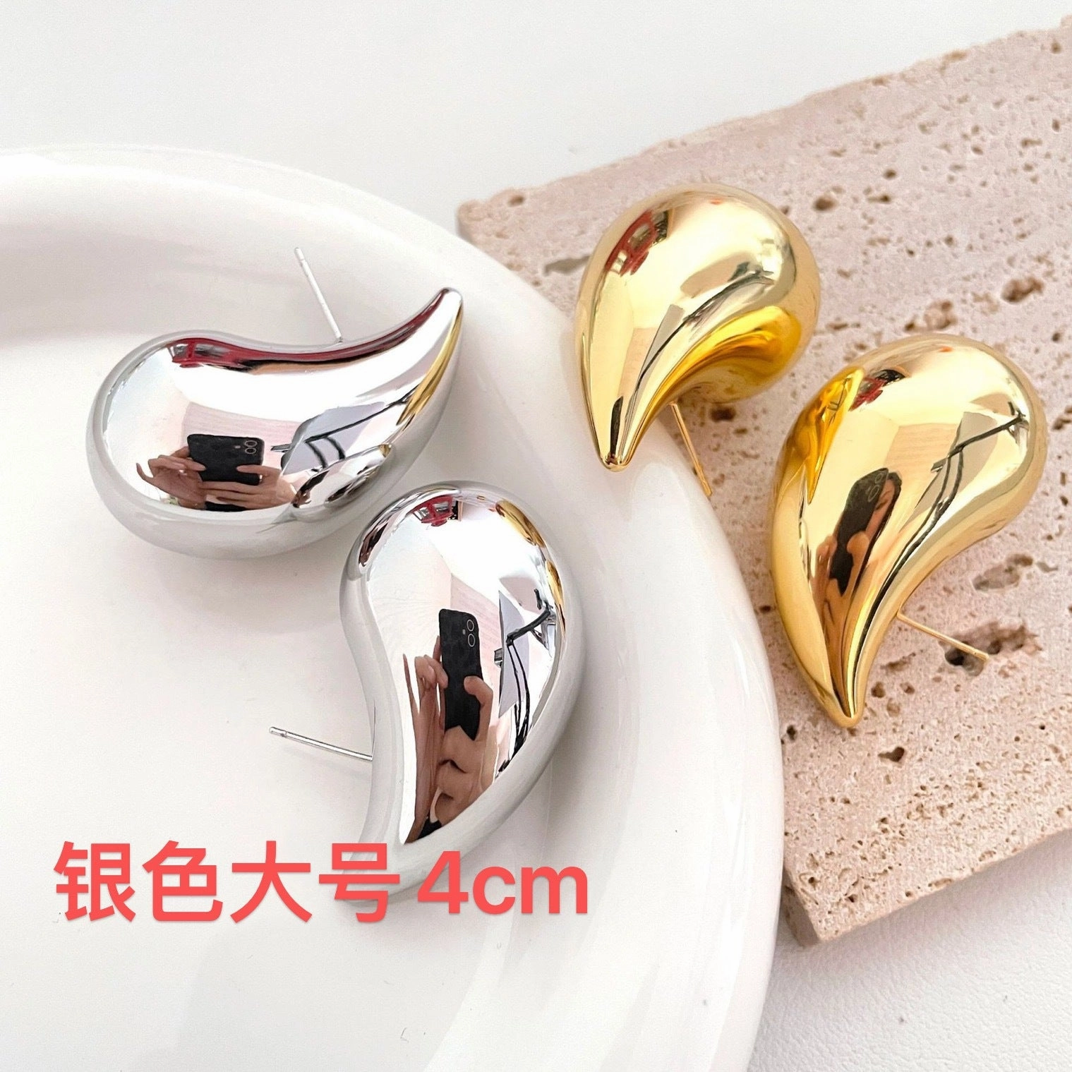Wholesale Chubby Water Drop Acrylic Earrings
