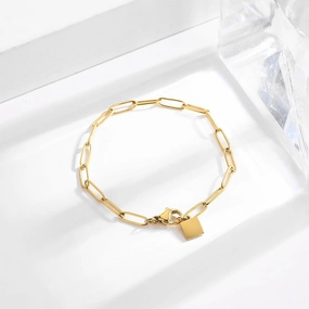 Wholesale Chunky Chain Small Square Bracelet