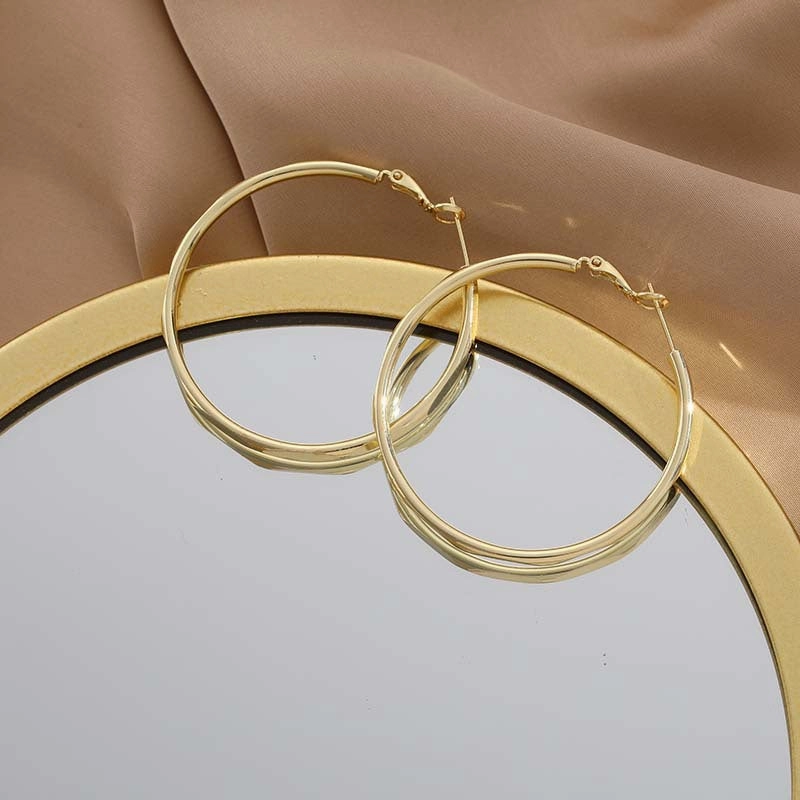 Wholesale Circle Copper Stud Earrings