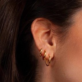 Wholesale Circle Gold Plated Stainless Steel Earrings