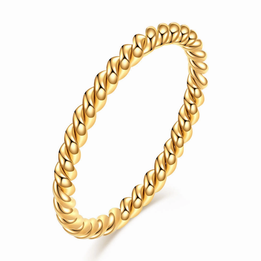 Wholesale Circular Three Color Splicing Titanium Steel Rings