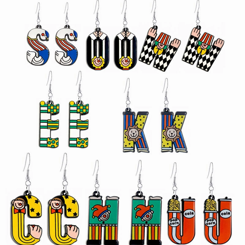 Wholesale Circus Clown Acrylic Earrings