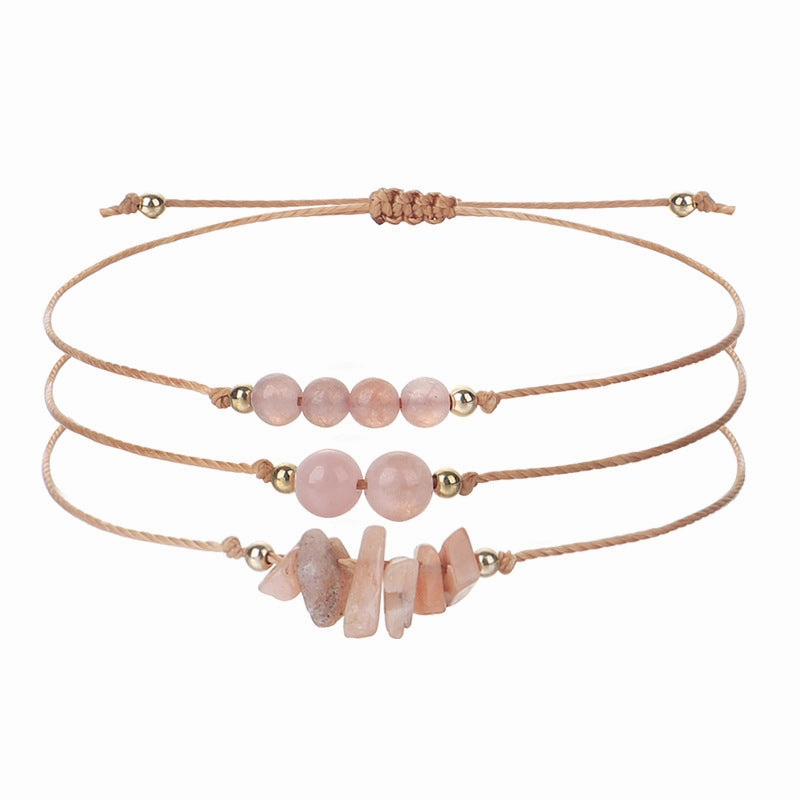 Wholesale Citrine Amethyst Crushed Stone Beaded Copper Bracelet