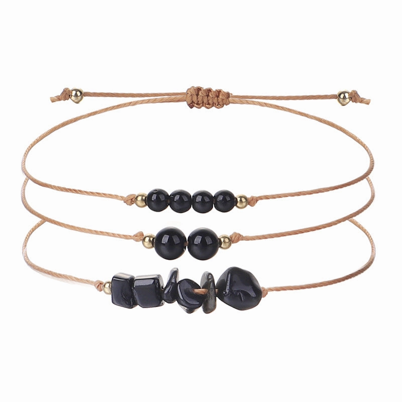 Wholesale Citrine Amethyst Crushed Stone Beaded Copper Bracelet