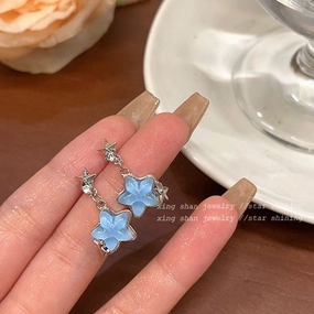 Wholesale Clear Star Alloy Earrings
