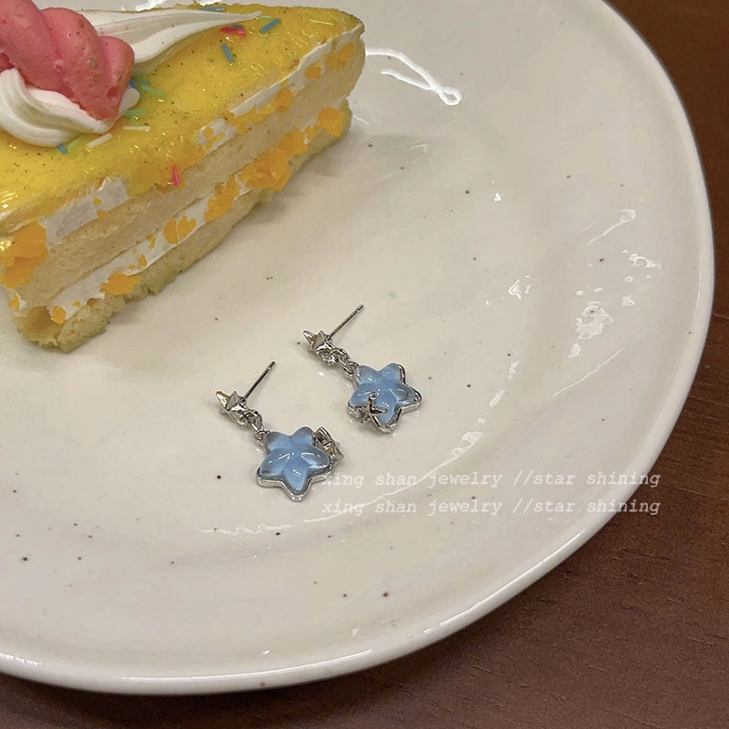 Wholesale Clear Star Alloy Earrings