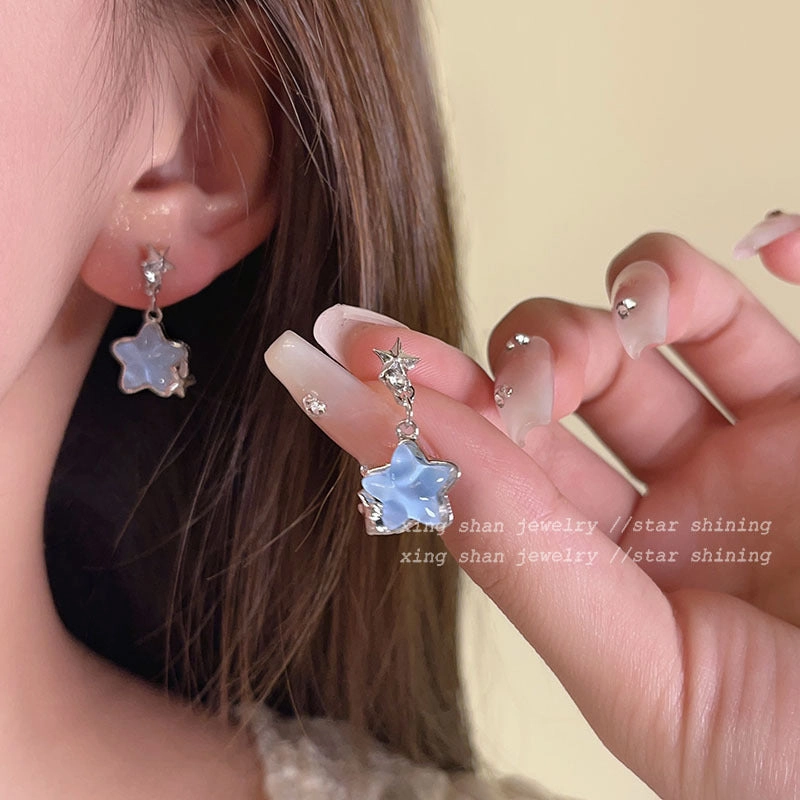 Wholesale Clear Star Alloy Earrings
