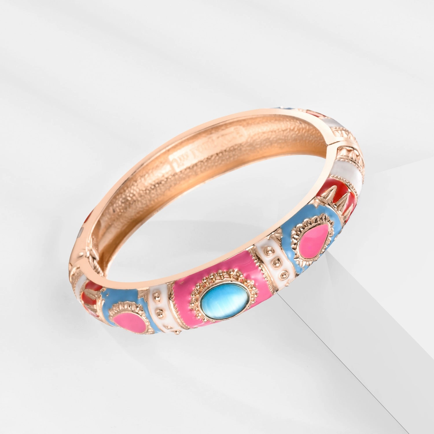 Wholesale Cloisonne Opening Opal Alloy Bracelet