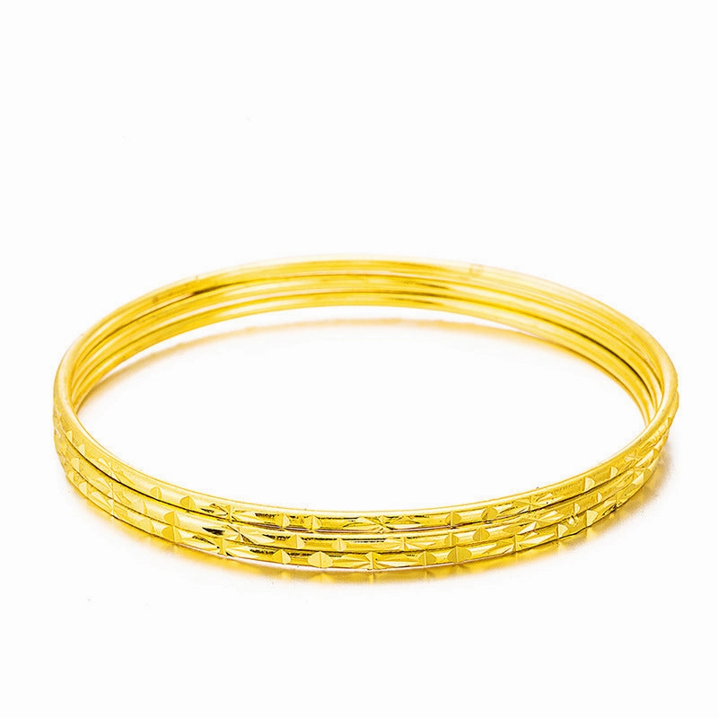 Wholesale Closed Thin Circle Brass Gold Plated Bracelet